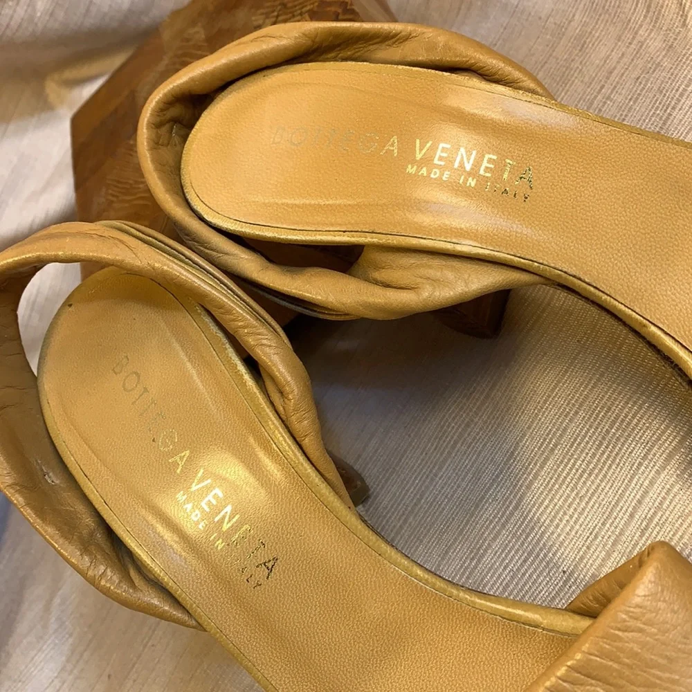 Bottega Veneta super soft leather sling back heels